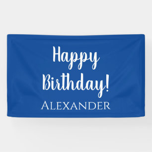 Personalisierter Geburtstag Blue Happy Birthday Banner