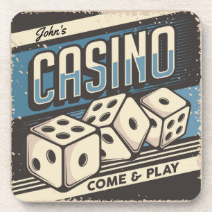 Personalisierter Geburtstag Casino Getränkeuntersetzer