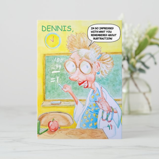 Personalisierter Geburtstag Danke Karte (Stehend Vorderseite)