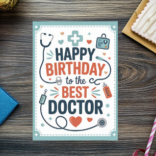 Personalisierter Geburtstag des Arztes Karte
