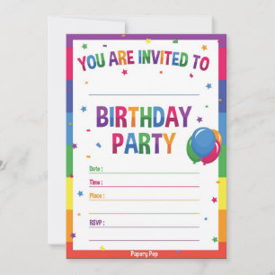 Personalisierter Geburtstag Einladung Vorlagen: