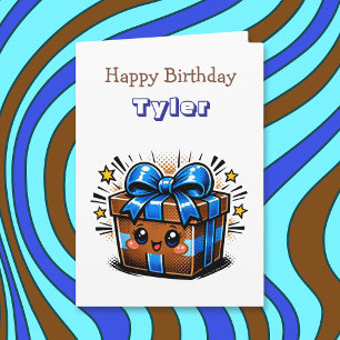 Personalisierter Geburtstag für Jungen Cupcake Karte