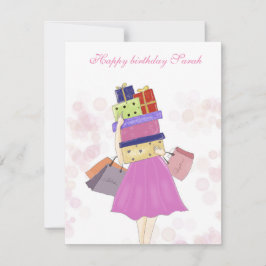 Personalisierter Geburtstag, Illustration Mitteilungskarte