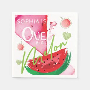 Personalisierter Geburtstag im Melon Serviette