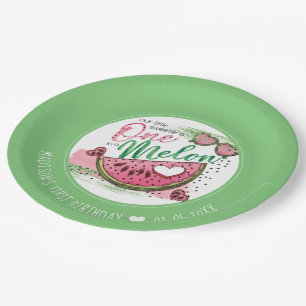 Personalisierter Geburtstag in Melon Pappteller