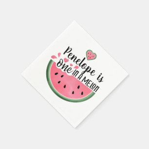 Personalisierter Geburtstag in Melon Serviette