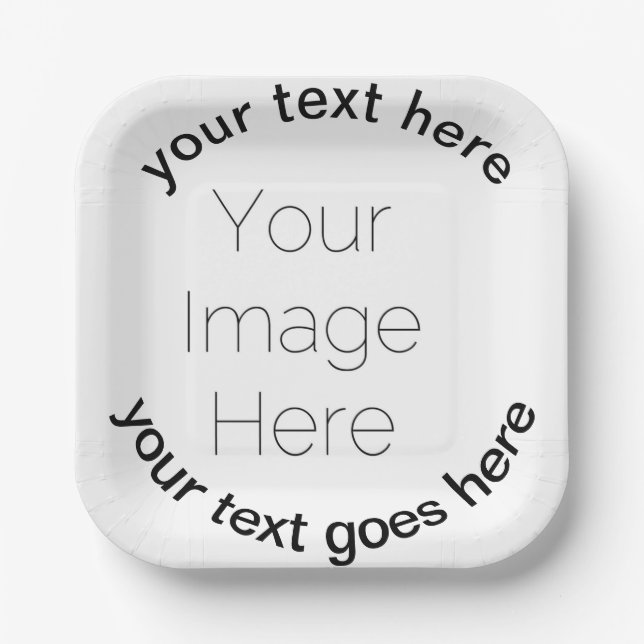 Personalisierter Geburtstag kreieren Sie Ihr eigen Pappteller (Vorderseite)