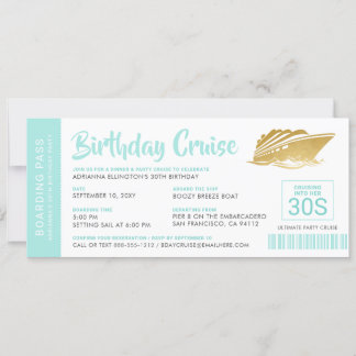 Personalisierter Geburtstag Kreuzfahrt Boarding Pa
