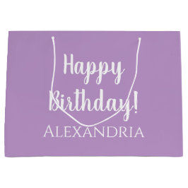 Personalisierter Geburtstag Lila Lilac Gastgeschen Große Geschenktüte