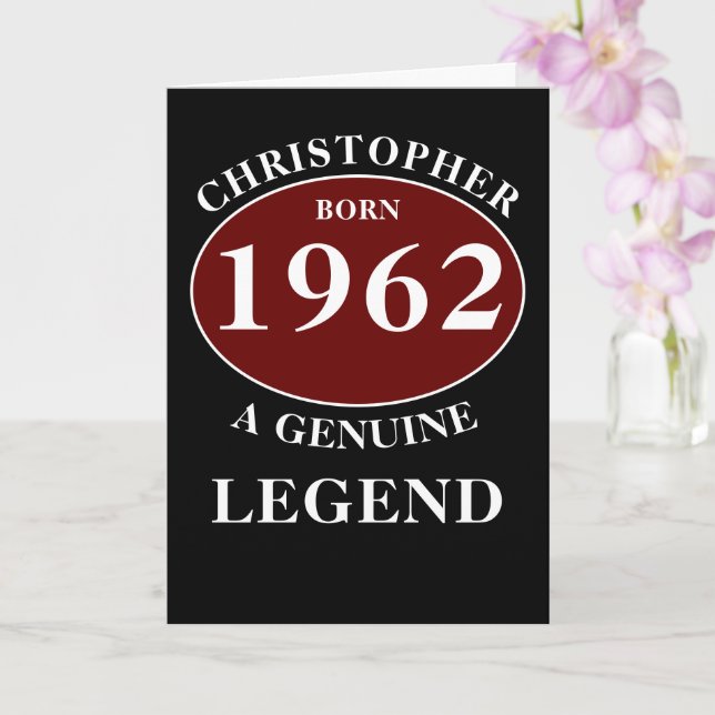 Personalisierter Geburtstag Name Jahr Geboren Karte (Orchidee)