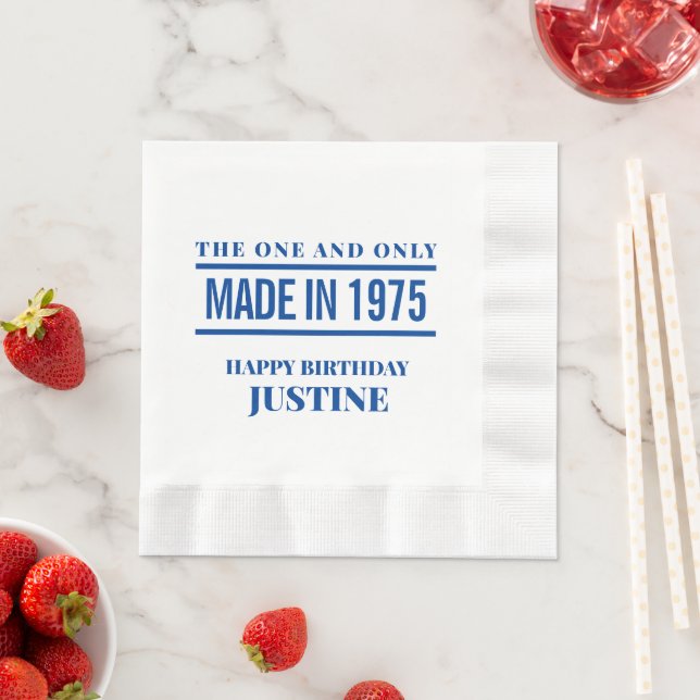 Personalisierter Geburtstag Napkins Serviette (Beispiel)