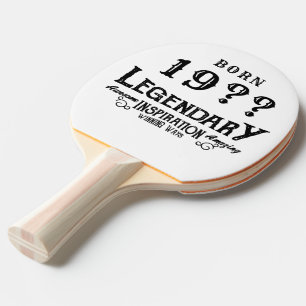 Personalisierter Geburtstag Retro Vintage Monogram Tischtennis Schläger