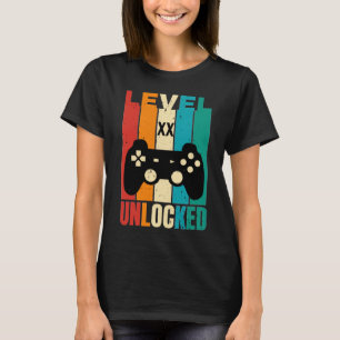 Personalisierter Geburtstag Stufe XX Unverriegelte T-Shirt
