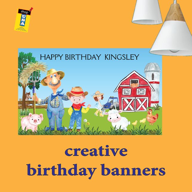 Personalisierter Geburtstag von MacDonald's Farm Banner (Von Creator hochgeladen)