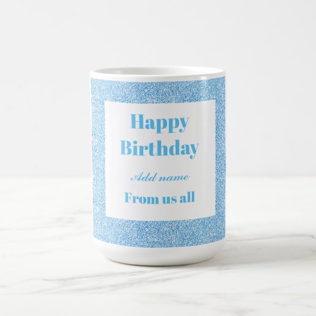 Personalisierter Geburtstag von uns allen Tasse (Mittel)