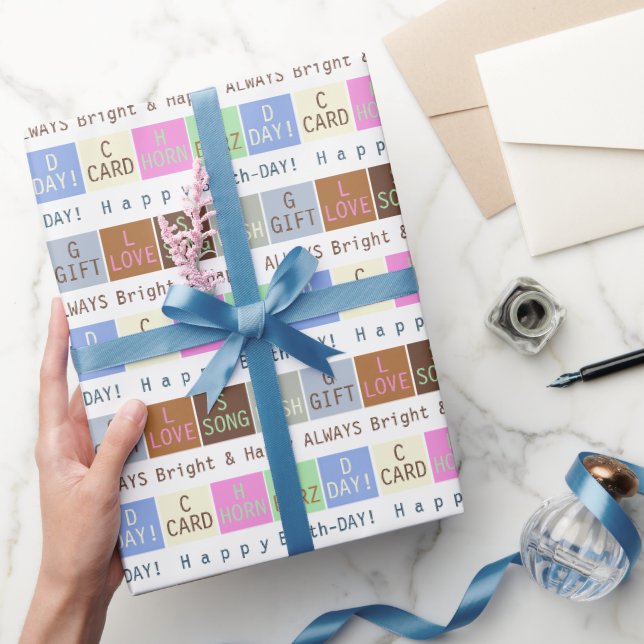 Personalisierter Geburtstag wünscht Geschenkpapier (Schenken)