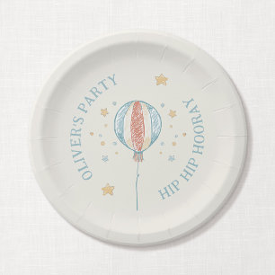 Personalisierter Geburtstagparty-Teller Balloon Da Pappteller