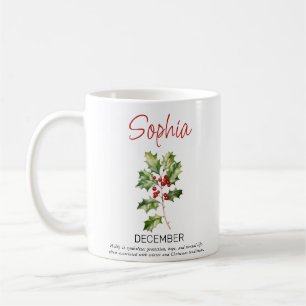 Personalisierter Geburtstags-Blumen-Kaffeebecher D Kaffeetasse