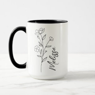 Personalisierter Geburtstags-Blumentumbler, Gesche Tasse