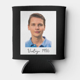 Personalisierter Geburtstags-Dosenkühler. Vintage Dosenkühler
