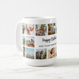 Personalisierter Geburtstags-Fotocollage-Becher Kaffeetasse