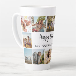 Personalisierter Geburtstags-Fotocollage-Becher Milchtasse