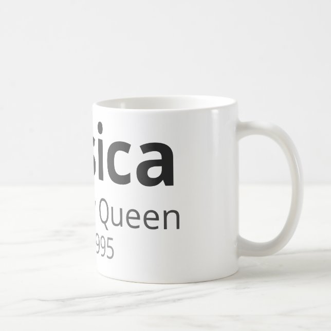 Personalisierter Geburtstagsbecher – Name, Rolle & Kaffeetasse (Rechts)
