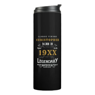 Personalisierter Geburtstagsbester Vater je Legend Thermosbecher