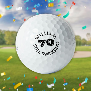 Personalisierter Geburtstagsgolfer Immer noch Schw Golfball