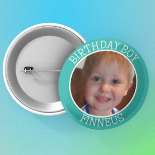 Personalisierter Geburtstagskind  Name und Foto Button