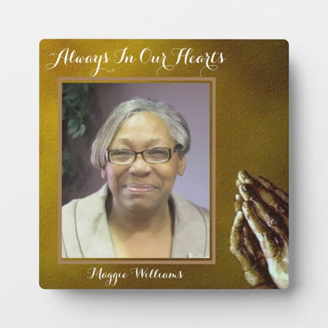 Personalisierter Gedenkrahmen Fotoplatte (Vorderseite)