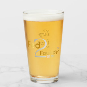 Personalisierter "Gefüttert2Founder"-Glascup Glas