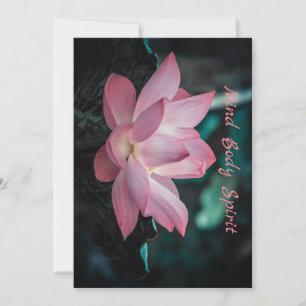 Personalisierter Geist Körpergeist Lotus Blume Kis Einladung
