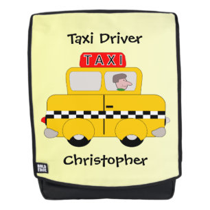 Personalisierter gelber Taxi-Entwurf Rucksack