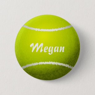 Personalisierter gelber Tennis-Ball Button