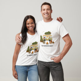 Personalisierter gemütlicher Weihnachts-Camper T-Shirt