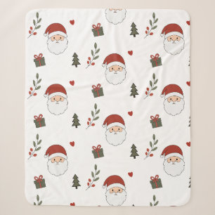 Personalisierter gemütlicher Weihnachtsmann Weihna Sherpadecke