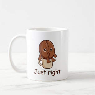 Personalisierter genau richtig süßer Kaffeebohnen- Kaffeetasse