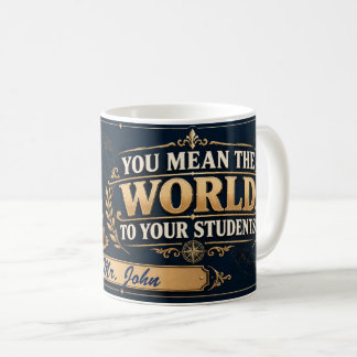 Personalisierter Geographie-Lehrer-Mug, Dankeschön Kaffeetasse