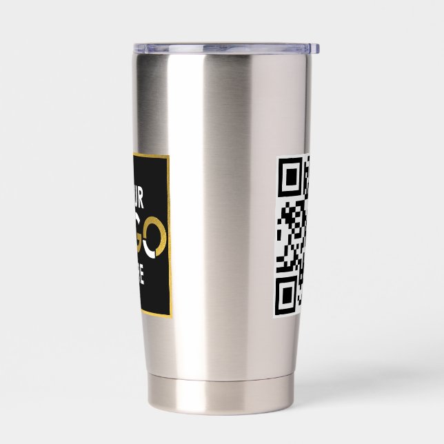 Personalisierter Geschäftslogo-QR-Code Werbeartike Thermobecher (Links)