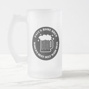 Personalisierter Geschenk Bierkrug für Männer, die Mattglas Bierglas