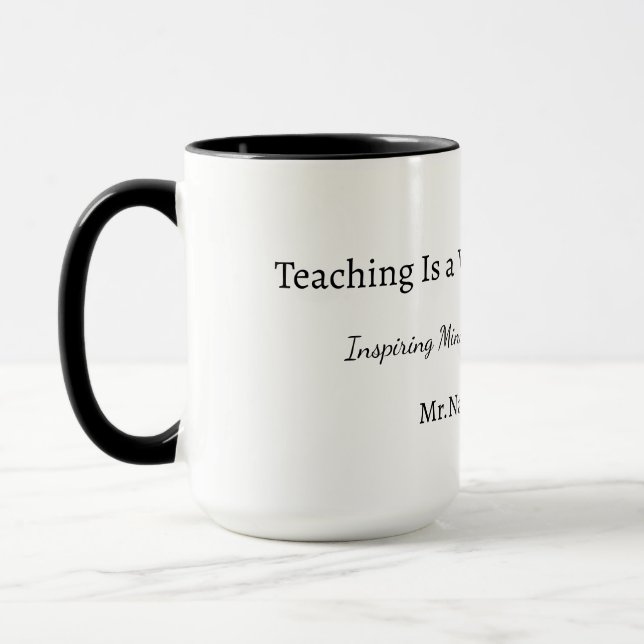 Personalisierter Geschenkbecher für Lehrer Tasse (Links)