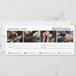 Personalisierter Geschenkgutschein für Tattoo-Stud Einladung