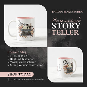 Personalisierter "Geschichtenerzähler" Keramikbech Zweifarbige Tasse