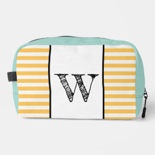 Personalisierter, gestreifter Beutel mit Aqua Trim