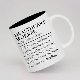 Personalisierter Gesundheitsarbeiter-Becher als Da Zweifarbige Tasse
