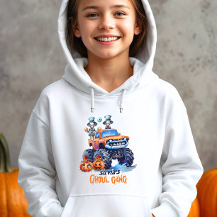 Personalisierter Ghoul Gang Mädchen Halloween Hood Hoodie