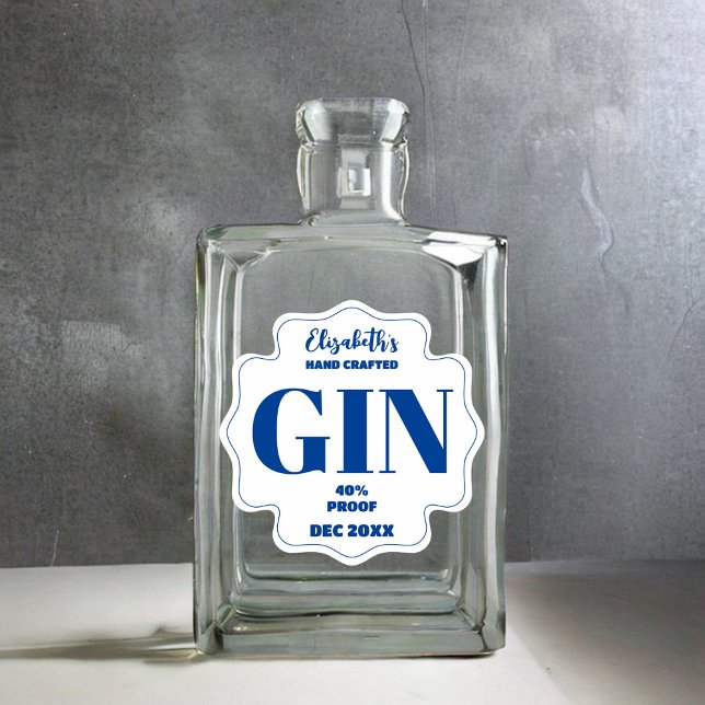 Personalisierter Gin-Aufkleber Aufkleber (Von Creator hochgeladen)