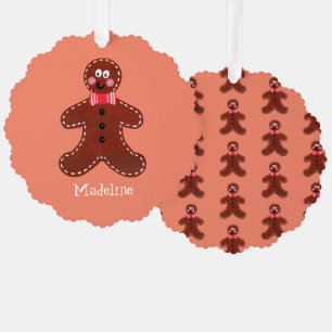 Personalisierter Gingerbrot-Mann Ornament Karte
