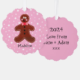 Personalisierter Gingerbrot-Mann Ornament Karte